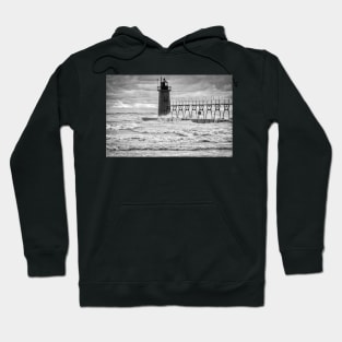 "Turbulent #2" - Black & White Hoodie